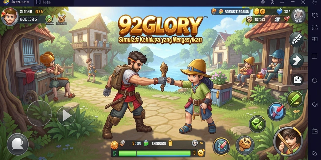 Tangkapan layar utama gameplay 92GLORY yang menarik.