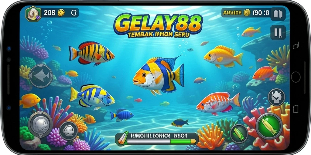Tangkapan layar dari gameplay seru Tembak Ikan di GELAY88.
