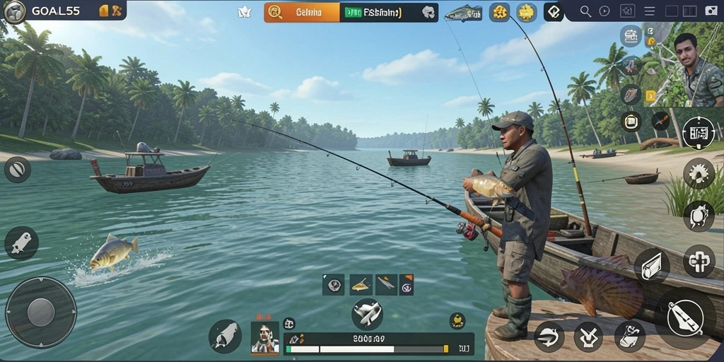 Tangkapan ikan yang mengesankan dalam gameplay GOAL55.