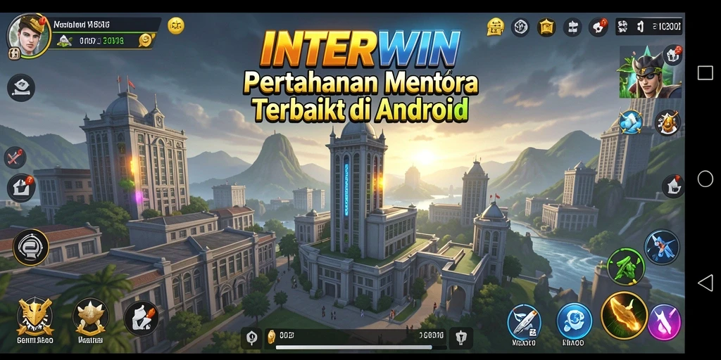 Tampilan gameplay INTERWIN yang mendebarkan dalam genre Tower Defense.