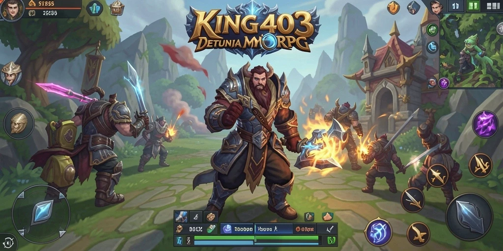 Screenshot utama KING403 menampilkan aksi seru dalam dunia MMORPG.