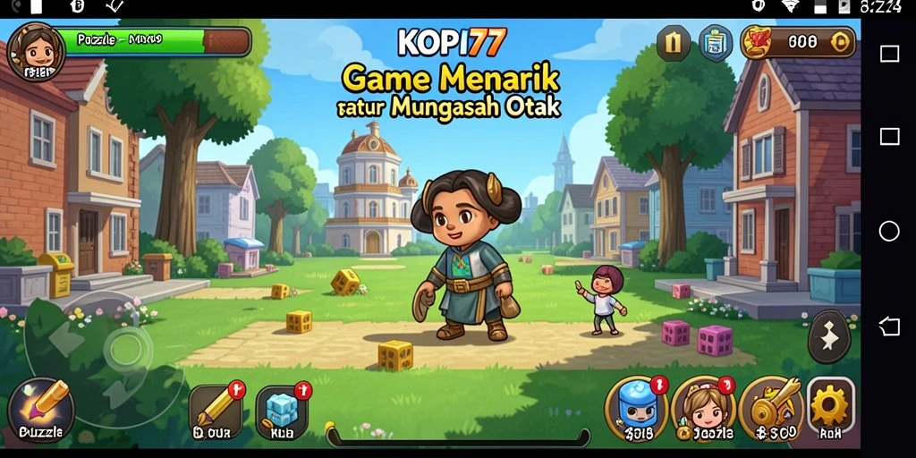 Screenshot gameplay KOPI77 menampilkan tantangan Puzzle yang seru.