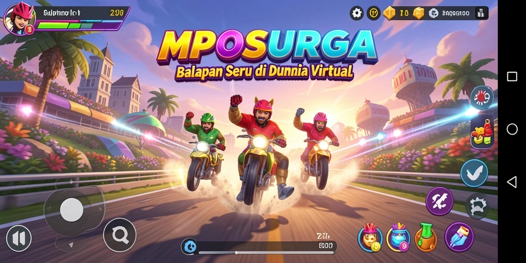 Screenshot gameplay balapan seru di MPOSURGA.