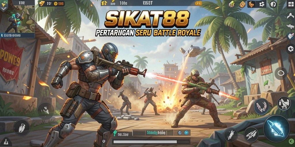 Screenshot gameplay SIKAT88 menampilkan aksi pertarungan yang seru dan mendebarkan.