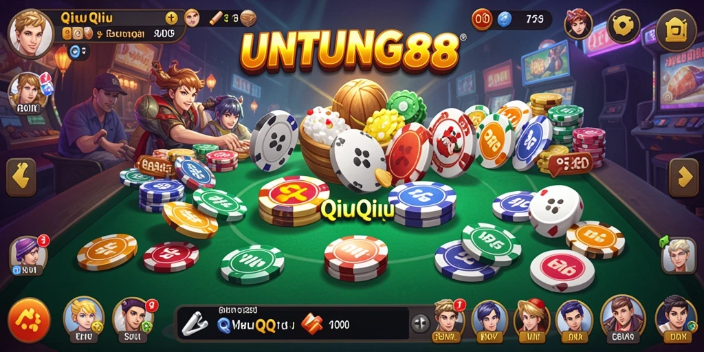 Tampilan gameplay seru dari UNTUNG88 saat bermain QiuQiu.